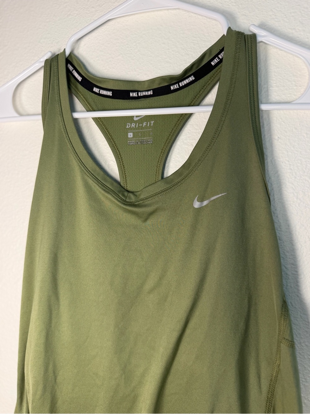Nike Olive Green Dri-FIT Racerback Tank